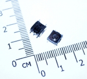 Кнопка тактовая SMD 6 * 6 * 3,1 мм IT-1157BHNP-160G-G (DTSMW-66N-V-T/R) (черная, с заземлением)