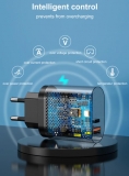 Адаптер питания - зарядное устройство AC 100-240В - DC 20 Вт USB QC3.0 + PD 5В 3А, 9В 2.23А, 12В 1.67А (для зарядки планшетов и смартфонов)