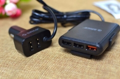 5-ти портовый автомобильный интеллектуальный USB-адаптер от прикуривателя 50Вт, 5В 9.6А, QC3.0 9В - 12В