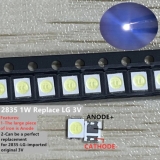 Светодиод SMD 2835 1W Replace LG белый 100 Лм, 7000-10000 К, 3.0-3.6 В, 350 мА, 1 Вт 3528