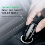 Мощный адаптивный двойной USB-адаптер от прикуривателя Baseus Quick Charge QC4.0 QC3.0, 5В 4.5А, 9В 3А, 12В 2.5А, 30Вт, USB + PD