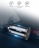 Мощный адаптивный двойной USB-адаптер от прикуривателя Baseus Quick Charge QC4.0 QC3.0, 5В 4.5А, 9В 3А, 12В 2.5А, 30Вт, USB + PD