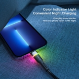 Кабель USB Lightning 8pin - USB 1м, максимальный ток 2.4А, защите от изломов, ESSAGER, для Apple iPhone Ipad