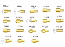 Пружинный контакт-зонд P75-F, (16.55мм, диаметр 1.02мм/0.74мм/0.35мм, давление пружины 100г)