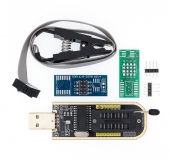 Программатор для EEPROM 93CXX / 25CXX / 24CXX, модуль USB I21 CH341 CH341A 24 25 + зажим SOIC8 SOP8