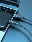 Кабель USB Type C - USB 0.5м, максимальный ток 3А, с защитой от изломов, USLION