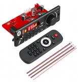 Встраиваемый микро медиацентр Bluetooth 5.0, FM радио, MP3, WMA, FLAC, SD card USB, громкая связь, караоке, пульт ДУ, встроенный усилитель 2*80Вт (160Вт)