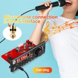 Встраиваемый микро медиацентр Bluetooth 5.0, FM радио, MP3, WMA, FLAC, SD card USB, громкая связь, караоке, пульт ДУ, встроенный усилитель 2*80Вт (160Вт)