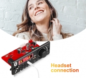 Встраиваемый микро медиацентр Bluetooth 5.0, FM радио, MP3, WMA, FLAC, SD card USB, громкая связь, караоке, пульт ДУ, встроенный усилитель 2*80Вт (160Вт)