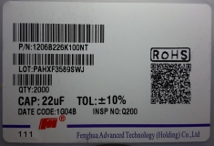 Конденсатор Fenghua c1206, 47мкФ ± 10% 6.3В X5R  1206B476K100NT