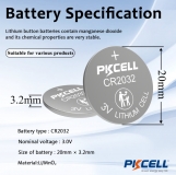 Батарейки CR2032 (Lithium Battery) 3В  PKCELL