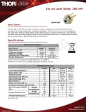 Лазерный диод инфракрасный L820P200 815nm 200мВт TO18 (5.6 мм)