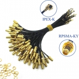 SMA(папа)-IPEX кабельная сборка, 8см, U.FL (2мм/0.5мм), RPSMA-KY в IPEX-K