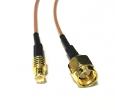 Пигтейл SMAm-RG178-MCXm- 15 см - кабельная сборка, кабель RG174, SMA male-SMA male