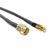 Пигтейл SMAm-RG178-MCXm- 15 см - кабельная сборка, кабель RG174, SMA male-SMA male