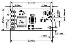 Радиомодуль HC-12 433Mhz на SI4463 c UART интерфейсом, HK32F030MF4P6