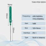 Антенна 4G LTE, TX4G-PSB-125014, 698-960 МГЦ и 1710-2700 МГц для 4G, LTE, WiFi, Bluetooth, разъем IPX1 50 Ом, усиление 5 db