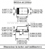 Диод 1N4001 SMA M1 MIC/TOS, диод выпрямительный 1А 50В