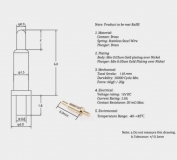 Пружинный контакт Pogo Pin Connector GA20-07520-0818  1A (длина 7.5мм,  диаметр контакта 0.8мм)