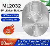 Аккумулятор ML2032 3.0V 3.0В 60мАч, Li/Al-MnO2