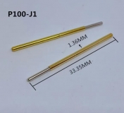 Пружинный контакт-зонд P100-J1, (33.35мм, диаметр хвостовика 0.99мм, давление пружины 180г)