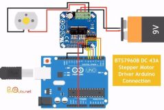 Двойной драйвер шагового двигателя постоянного тока BTS7960, 43A / PWM высокомощный модуль совместимый с интеллектуальным автомобильным драйвером Arduino