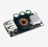 DC-DC фиксированный преобразователь QC-MINI, вход 5-32В, выход 5-9-12В, протоколы QC2.0, QC3.0, MTK PE1.1/2,0, Apple, Samsung AFC, Huawei FCP, ток 0-3.4А, 24W, 1 USB порт