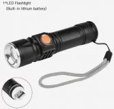 Фонарик светодиодный BL-515 T6 LED 2500 lm с изменяемым фокусом, перезаряжаемый от USB