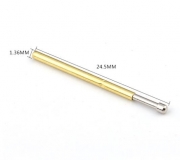 Пружинный контакт-зонд P160-G2, (24.5мм, диаметр хвостовика 1.36мм, давление пружины 180г)