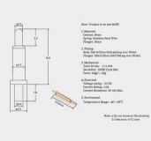 Пружинный контакт Pogo Pin Connector GA20-10525-0818 PGTH1000 1A (длина 10.5мм / 12.3мм, диаметр контакта 0.9мм)