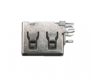 Разъем USB на плату (мама) с углом 90 градусов, укороченный корпус 10 мм