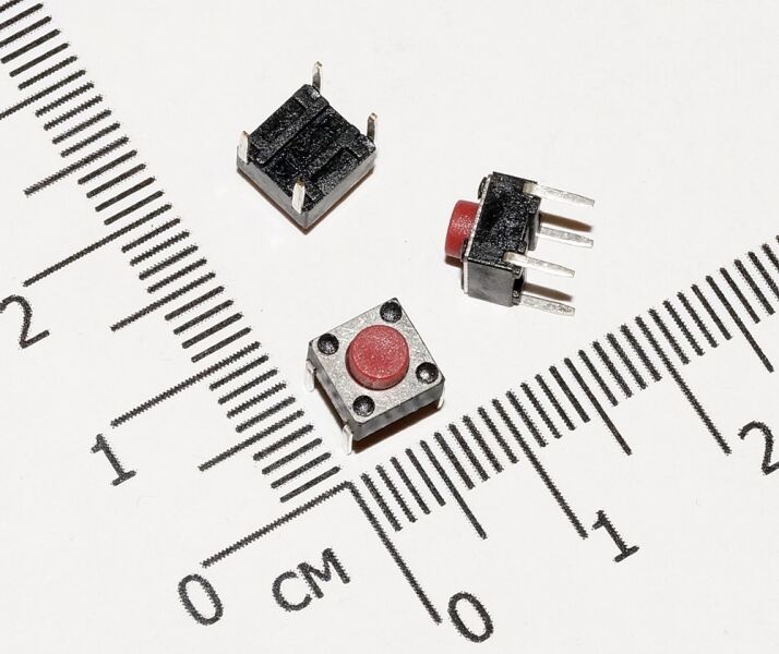 Кнопка тактовая TS-037-2 6 * 6 * 5 мм купить 2290 - Кнопки тактовые ...