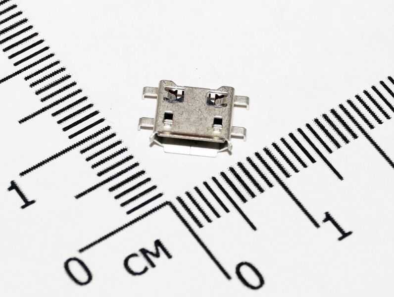 Разъем micro-usb на плату, изогнутые контакты купить цена 2317 ...