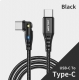 Кабель USB Type C - USB Type C (PD-PD) 1м, максимальный ток 3А, 60Вт, поворот 180°, с защитой от изломов, USLION