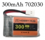 Литий-полимерный аккумулятор 3,7В  072030 702030 300mah 30C