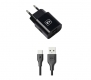 Зарядное устройство AC 220-240В - DC 5В 3.1А 2*USB + кабель USB -Type-C 1м