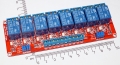 Модуль реле 8-канальный для Arduino (с оптронной изоляцией, 12В, hight and low level trigger, реле Songle)