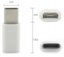 Переходник микроUSB - USB Type C 5pin ( USB3.1) белый