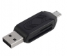 Универсальный картридер для карт Micro SD TF с двумя интерфейсами USB 2.0 и microUSB OTG