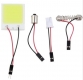 Светодиодная сборка 24 smd COB светодиодов, белый цвет, 12В 0.15А с переходниками T10 BA9S