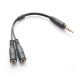 Разветвитель для наушников с 4-х контактного разъема audio jack 3.5мм на два разъема jack 3.5mm