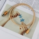 Кабель USB Lightning 8pin для Apple iPhone X, XS, XR, 8, 7, 6, 5, iPad mini, iPad 4, iPod touch 5, длина 2м, C48 Chip, SUNTAIHO, цвет золотой