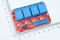 Модуль реле 4-х канальный для Arduino (с оптронной изоляцией 12В, (hight and low level trigger, реле TONGLING)