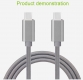 Кабель USB PD Type-C - USB Type-C 5pin 1м высокоскоростной, папа-папа