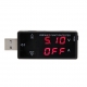 Электронный портативный USB-тестер с LED-дисплеем 3 сегмента и поддержкой QC2.0 и QC3.0 (напряжение 3.0-30 В, ток 0-3.0 А, время, емкость)
