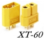 Разъем питания XT60 (комплект 2шт, мама + папа) для RC LiPo аккумуляторов, квадрокоптеров, мультикоптеров