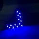 Автомобильный индикатор (дублер) для сигнала поворота, синий, 14 SMD 1210, 55*40мм