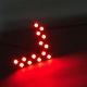 Автомобильный индикатор (дублер) для сигнала поворота, красный, 14 SMD 1210, 55*40мм