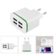 Адаптер питания AC 100-240В - DC 5В 4А четыре порта USB с зеленой подсветкой (для зарядки планшетов и смартфонов)