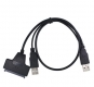 Переходник адаптер для HDD SSD дисков SATA 7+15 pin в USB 2.0 с функцией OTG